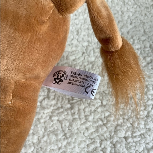 Steven Smith Lion Plush Burgundy Shirt Embroidered Eyes Stuffed Animal Toy - Picture 6 of 6